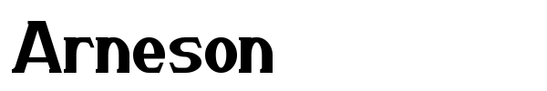 Arneson font preview